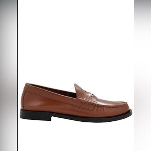 Burberry Ladies Rupert Leather Penny Loafers